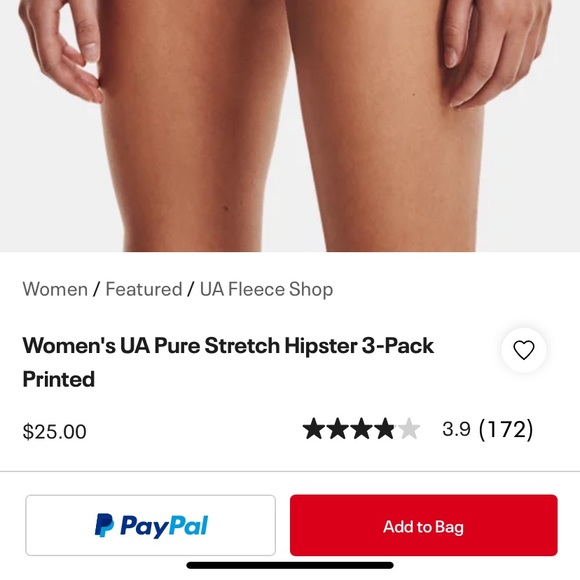 Women’s Under Armour Pure Stretch Hipster 3-pack Printed - Picture 6 of 6